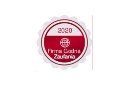Certyfikat FIRMA GODNA ZAUFANIA 2020
